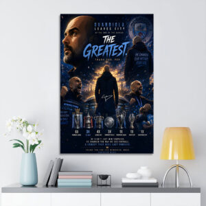 Manchester City x Pep Guardiola Rectangle Canvas With Inner Frame - TANTN22992