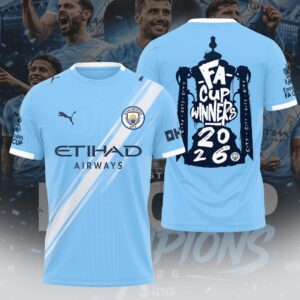 Manchester City 2025/2026 FA Cup Winners 3D Apparel - HOATT18004