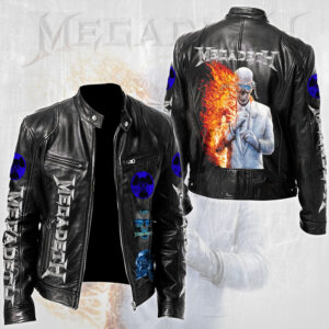 Megadeth Motorcycle Leather Jacket - TMTHU6014