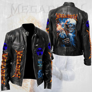 Megadeth Motorcycle Leather Jacket - TMTHU6015