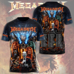 Megadeth This Was Our Life 2026 3D Apparel - TMTHU6158