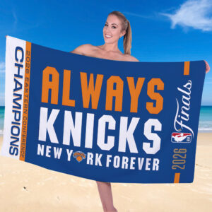 New York Knicks NBA Eastern Conference Champions 2026 Rectangle Beach Towel - TANTN23182