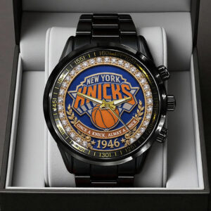New York Knicks NBA Eastern Conference Champions 2026 Black Stainless Steel Watch - TANTN23199