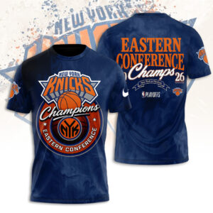 New York Knicks NBA Eastern Conference Champions 2026 3D Apparel - TANTN23189