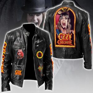 Ozzy Osbourne Motorcycle Leather Jacket - HOATT17726