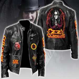 Ozzy Osbourne Motorcycle Leather Jacket - HOATT17808