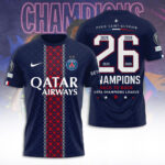 Paris Saint-Germain Champions of Europe 25/26 3D Apparel – TANTN23273