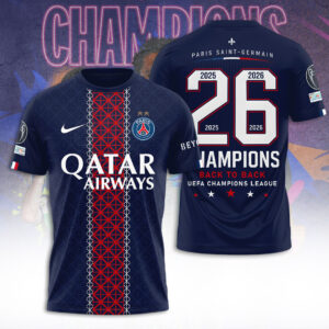 Paris Saint-Germain Champions of Europe 25/26 3D Apparel - TANTN23273