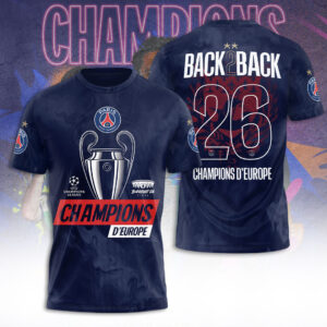 Paris Saint-Germain Champions of Europe 25/26 3D Apparel - TANTN23290