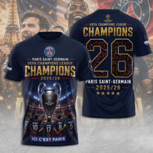 Paris Saint-Germain Champions of Europe 25/26 3D Apparel - TANTN23292