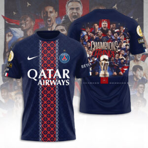 Paris Saint-Germain Champions De France 2026 3D Apparel - TANTN22897