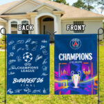 Paris Saint-Germain Champions of Europe 25/26 Double-side Garden Flag – TMTHU6566