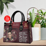 Personalized Elvis Presley Leather HandBag – TMTHU6553