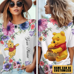 Personalized Winnie-the-Pooh 100th Anniversary 2026 3D Apparel - TMTHU6403