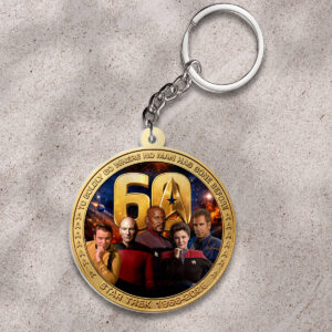 Star Trek 60th Anniversary Custom Shape 2-sided Keychain - HOATT17723