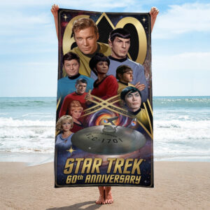 Star Trek 60th Anniversary 2026 Rectangle Beach Towel - TMTHU5669