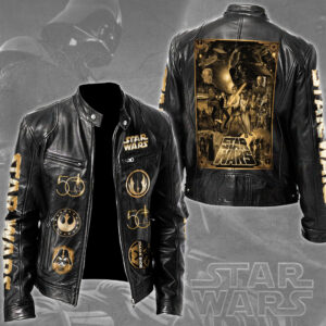 Star Wars 50th Anniversary 2027 Motorcycle Leather Jacket - TMTHU5684