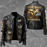 Star Wars 50th Anniversary 2027 Motorcycle Leather Jacket – TMTHU6201