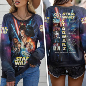 Star Wars 50th Anniversary Round Neck Raglan Sleeve Sweatshirt – TMTHU6388