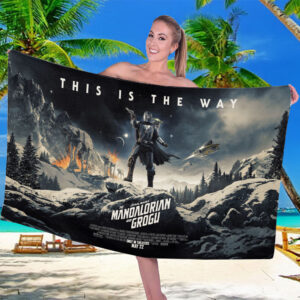 Star Wars: The Mandalorian and Grogu Rectangle Beach Towel - TMTHU5653
