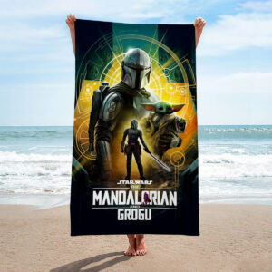 Star Wars: The Mandalorian and Grogu Rectangle Beach Towel - HOATT18226
