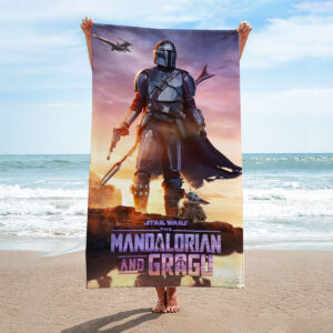 Star Wars: The Mandalorian and Grogu Rectangle Beach Towel - HOATT18283