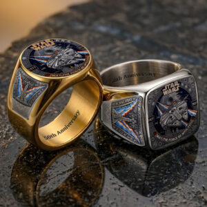 Star Wars 50th Anniversary 3D Engraved Ring - TANTN23244