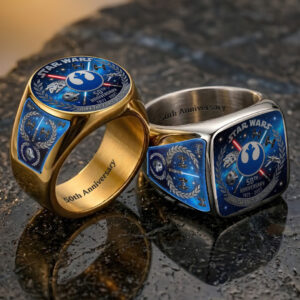 Star Wars 50th Anniversary 3D Engraved Ring - TANTN23243