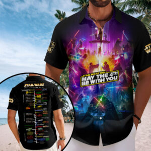 Star Wars 50th Anniversary Short Sleeve Button-Down Shirt – GNE6306.10