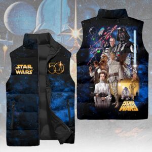 Star Wars 50th Anniversary 3D Sleeveless Down Jacket - HOATT17860