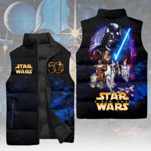 Star Wars 50th Anniversary 3D Sleeveless Down Jacket - HOATT17861