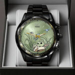 Star Wars: The Mandalorian and Grogu Black Stainless Steel Watch – GNE6387