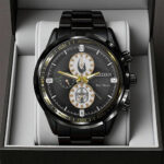 Star Wars: The Mandalorian and Grogu Black Stainless Steel Watch – GNE6523