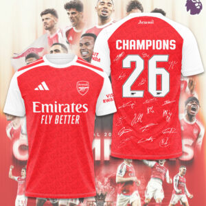 Arsenal FC Premier League Champions 25/26 3D Apparel - TMTHU6330