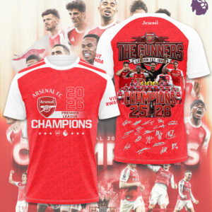 Arsenal FC Premier League Champions 25/26 3D Apparel - TMTHU6413