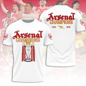 Arsenal FC Premier League Champions 25/26 3D Apparel - TANTN23011