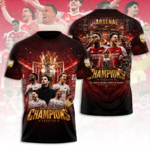 Arsenal FC Premier League Champions 25/26 3D Apparel - TANTN23031