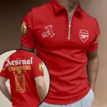 Arsenal FC Premier League Champions 25/26 Zip Polo Shirt – TANTN23148