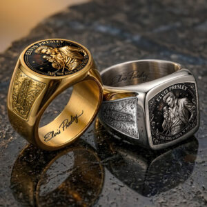 Elvis Presley 3D Engraved Ring - TANTN23232