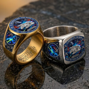 Star Wars 50th Anniversary 3D Engraved Ring - TANTN23242