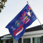 Paris Saint-Germain Champions of Europe 25/26 3D Double-side House Flag – TANTN23279