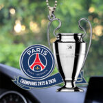 Paris Saint-Germain Champions of Europe 25/26 Custom shape 2-sided Acrylic Car Ornament – TANTN23281