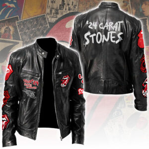 The Rolling Stones Motorcycle Leather Jacket - TANTN22785