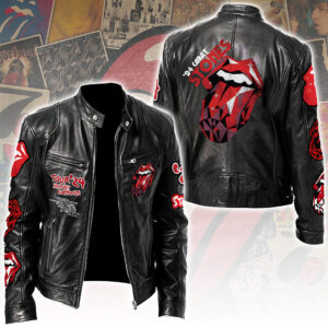 The Rolling Stones Motorcycle Leather Jacket - TANTN22786