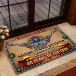 Top Gun 40th Anniversary 2026 Custom Doormat – TMTHU5680
