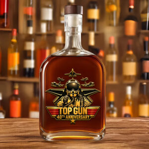 Top Gun 40th Anniversary 25oz Empty Whiskey Bottle - TMTHU6114