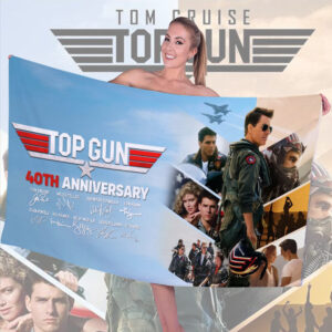 Top Gun 40th Anniversary Rectangle Beach Towel - TMTHU6299