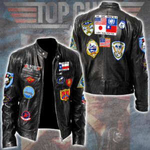 Top Gun 40th Anniversary Motorcycle Leather Jacket - GNE6291