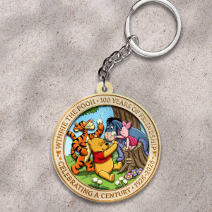 Winnie-the-Pooh 100th Anniversary Custom Shape 2-sided Keychain - HOATT17714