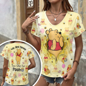 Winnie-the-Pooh 100th Anniversary 3D Women’s V-Neck T-Shirt - HOATT17876
